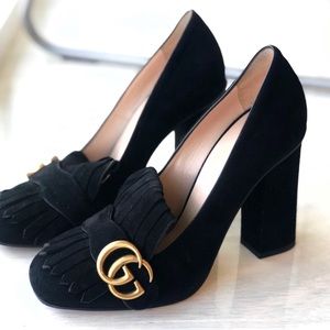 Gucci Marmont Suede Pumps
